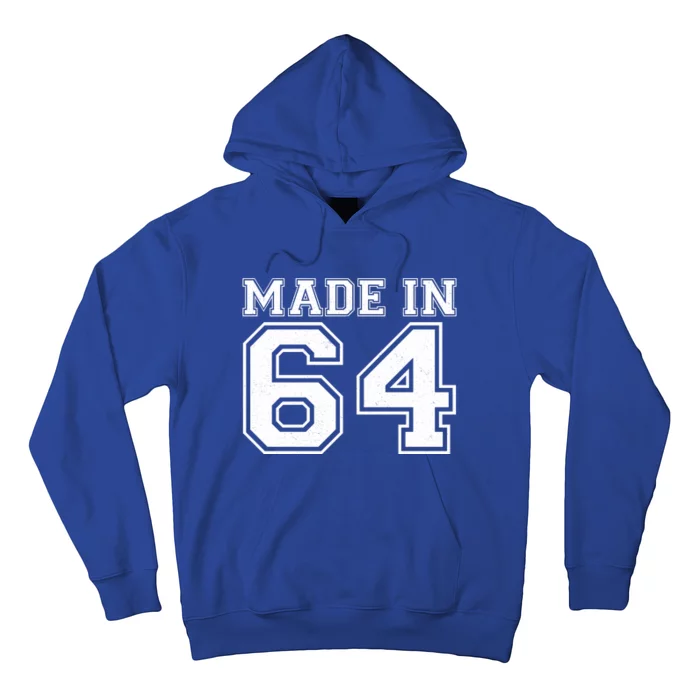 Sporty Jersey Style Made In 1964 60th Birthday Hoodie