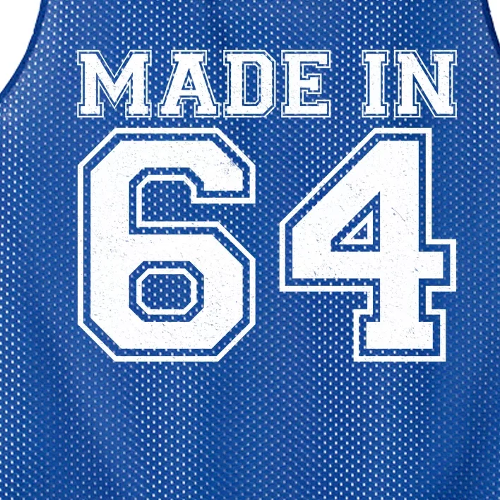 Sporty Jersey Style Made In 1964 60th Birthday Mesh Reversible Basketball Jersey Tank