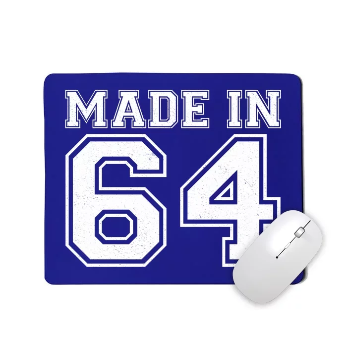 Sporty Jersey Style Made In 1964 60th Birthday Mousepad