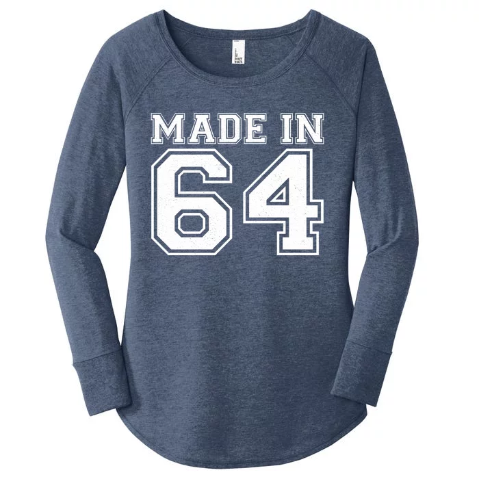 Sporty Jersey Style Made In 1964 60th Birthday Women's Perfect Tri Tunic Long Sleeve Shirt