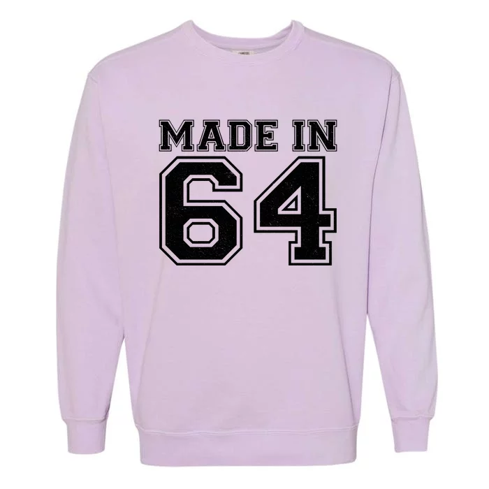 Sporty Jersey Style Made In 1964 60th Birthday Garment-Dyed Sweatshirt