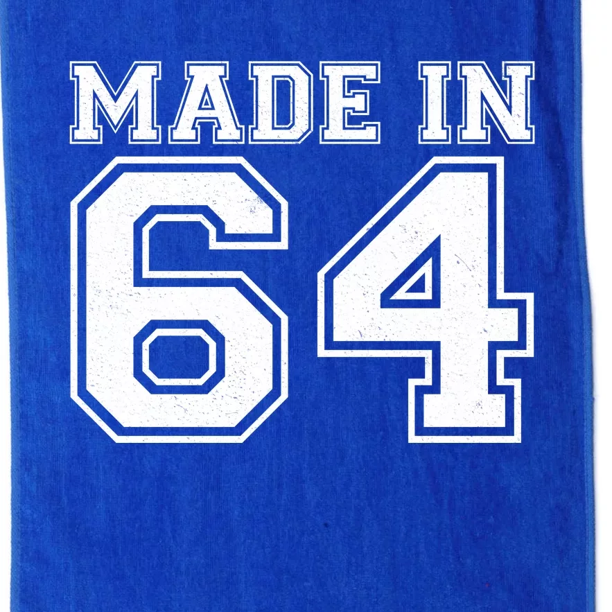 Sporty Jersey Style Made In 1964 60th Birthday Platinum Collection Golf Towel