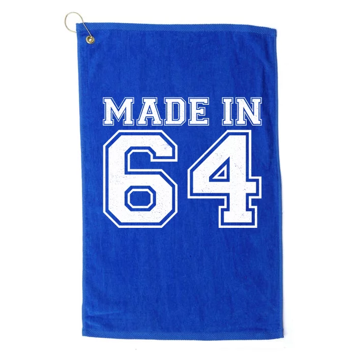 Sporty Jersey Style Made In 1964 60th Birthday Platinum Collection Golf Towel