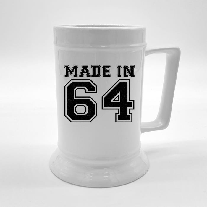 Sporty Jersey Style Made In 1964 60th Birthday Front & Back Beer Stein