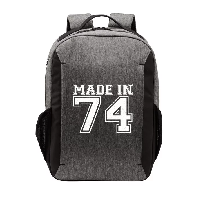 Sporty Jersey Style Made In 1974 50th Birthday Vector Backpack