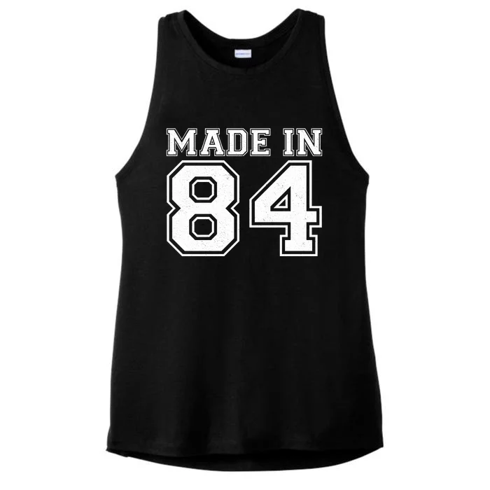 Sporty Jersey Style Made In 1984 40th Birthday Ladies Tri-Blend Wicking Tank