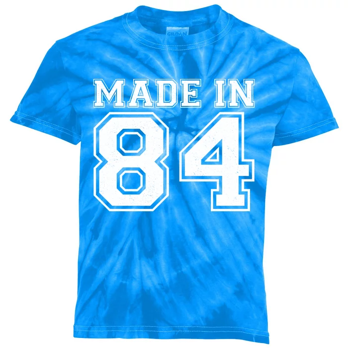 Sporty Jersey Style Made In 1984 40th Birthday Kids Tie-Dye T-Shirt