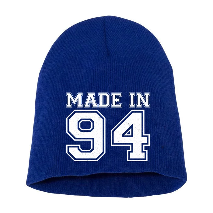 Sporty Jersey Style Made In 1994 30th Birthday Short Acrylic Beanie