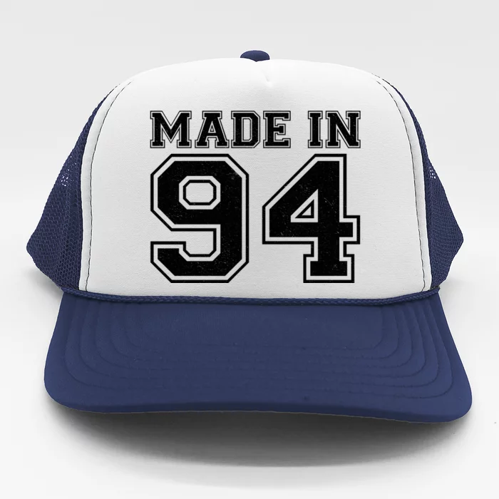 Sporty Jersey Style Made In 1994 30th Birthday Trucker Hat