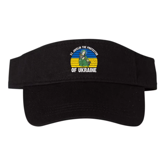 Saint Javelin The Protector Of Ukraine Ukrainian Flag Valucap Bio-Washed Visor