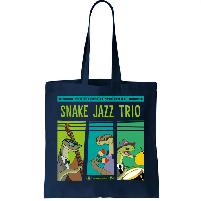 Snake Jazz Trio Vinyl Tote Bag