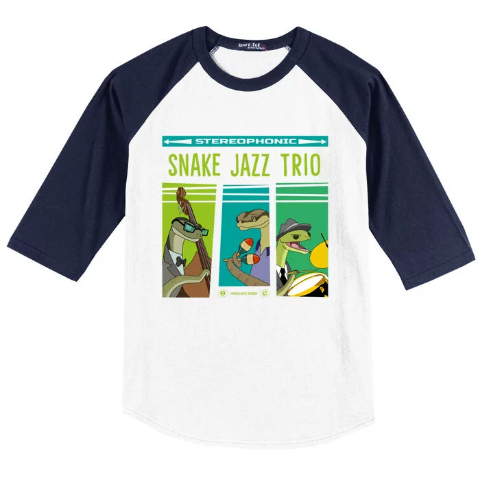 Snake Jazz Trio Vinyl Baseball Sleeve Shirt