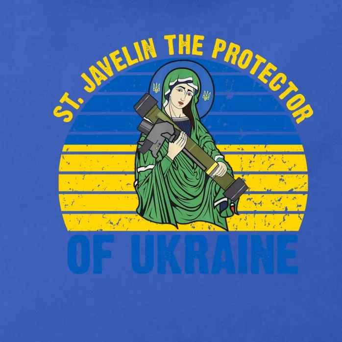 Saint Javelin The Protector Of Ukraine Ukrainian Flag Zip Tote Bag