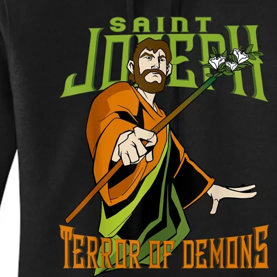 St Joseph Terror Of Demons Consecration 2021 Catholic Saint Women's Pullover Hoodie