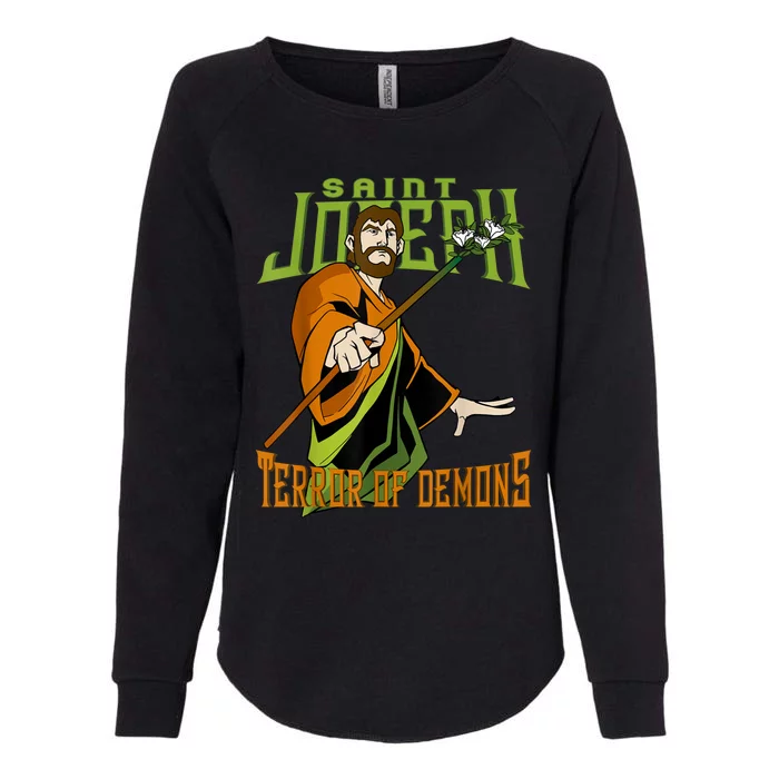 St Joseph Terror Of Demons Consecration 2021 Catholic Saint Womens California Wash Sweatshirt