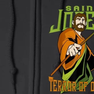 St Joseph Terror Of Demons Consecration 2021 Catholic Saint Full Zip Hoodie