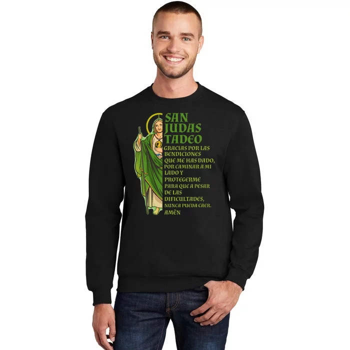 San Judas Tadeo gracias por protegerme christian Tall Sweatshirt