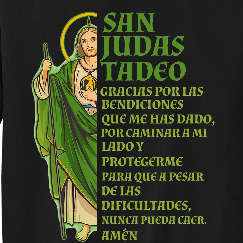 San Judas Tadeo gracias por protegerme christian Tall Sweatshirt