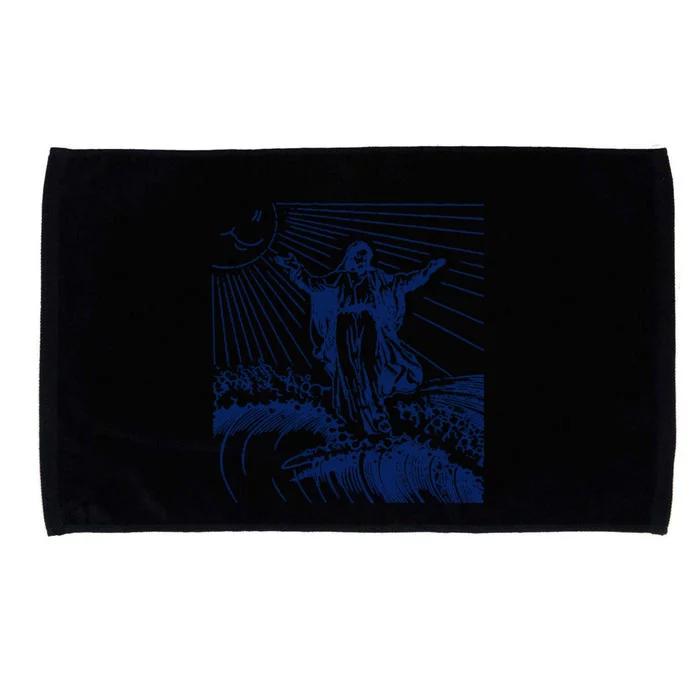 Surfing Jesus T Shirt Vintage Surfing T Shirt Surf Jesus Shirt 80s Surfer Tees Microfiber Hand Towel