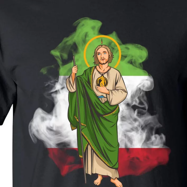 San Judas Tadeo con Bandera de México Tall T-Shirt