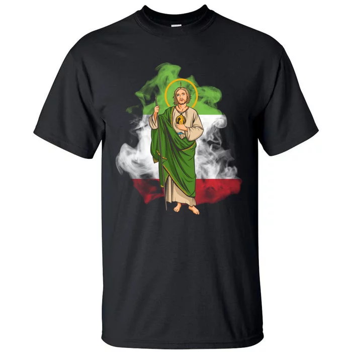 San Judas Tadeo con Bandera de México Tall T-Shirt