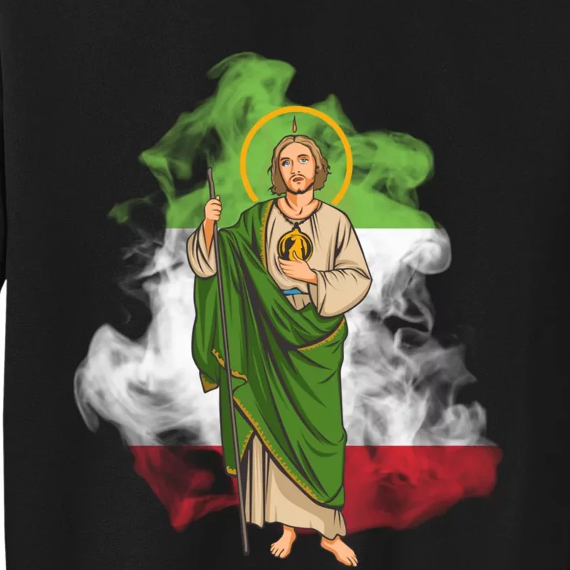 San Judas Tadeo con Bandera de México Tall Sweatshirt