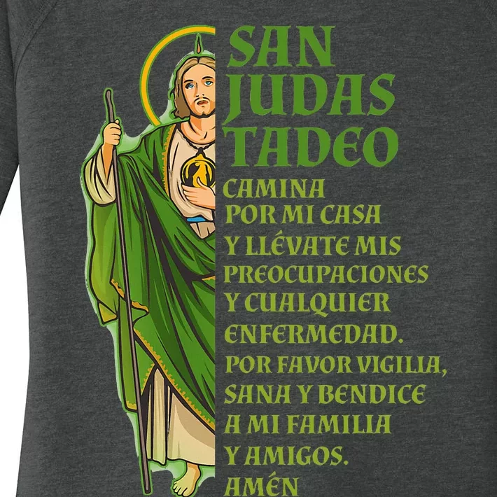 San Judas Tadeo Con OracióN Women's Perfect Tri Tunic Long Sleeve Shirt