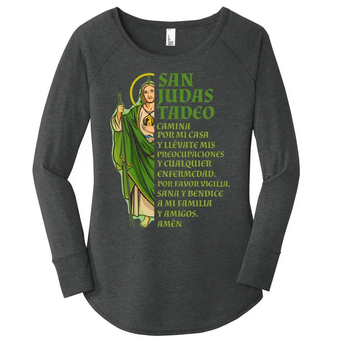 San Judas Tadeo Con OracióN Women's Perfect Tri Tunic Long Sleeve Shirt