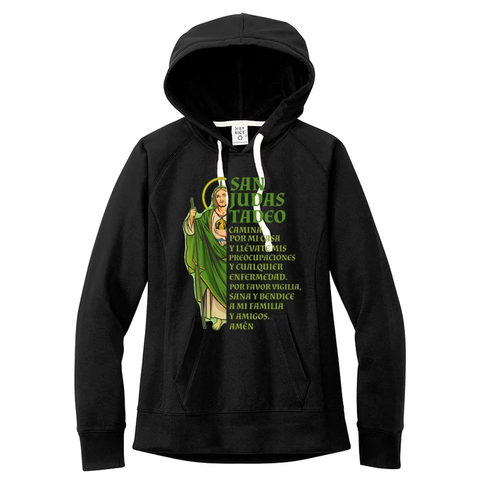 San Judas Tadeo Con OracióN Women's Fleece Hoodie