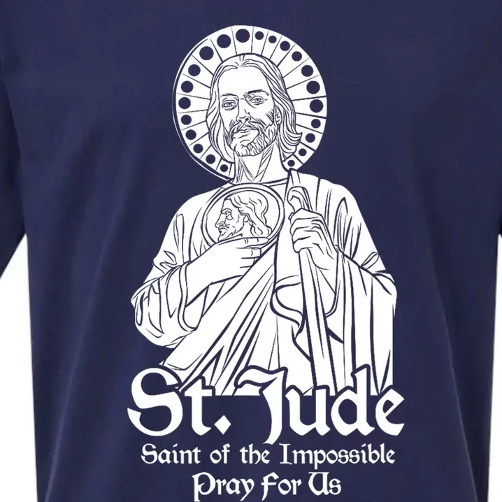 Saint Jude Thaddeus Patron Saint of Impossible Sueded Cloud Jersey T-Shirt