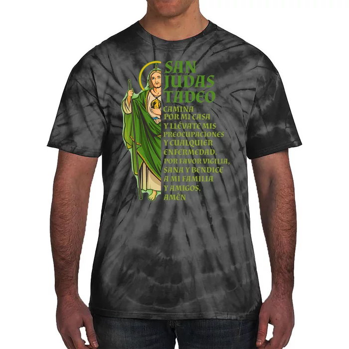 San Judas Tadeo Con OracióN Tie-Dye T-Shirt