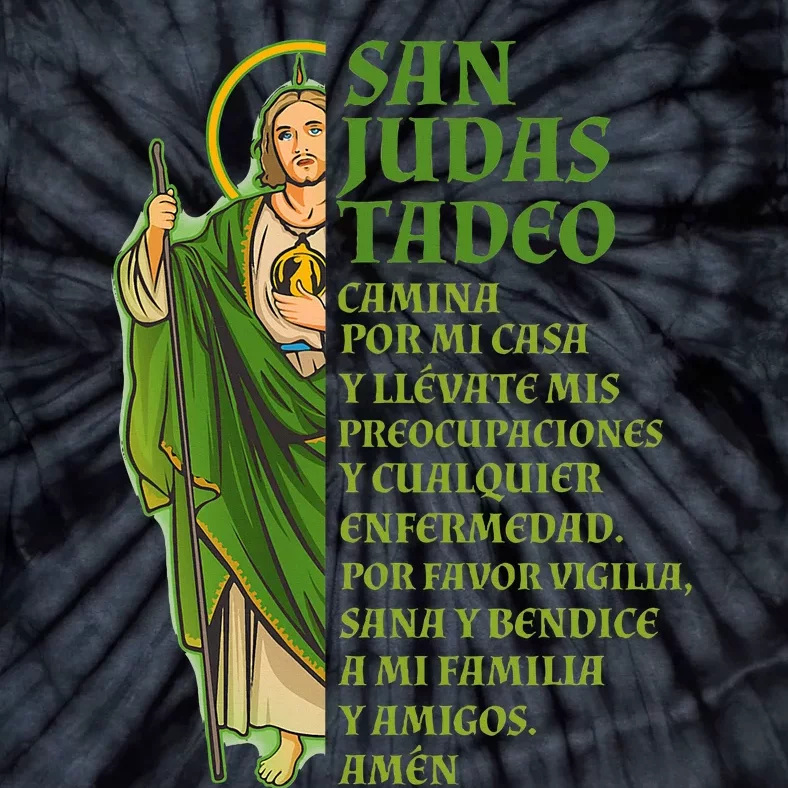 San Judas Tadeo Con OracióN Tie-Dye T-Shirt