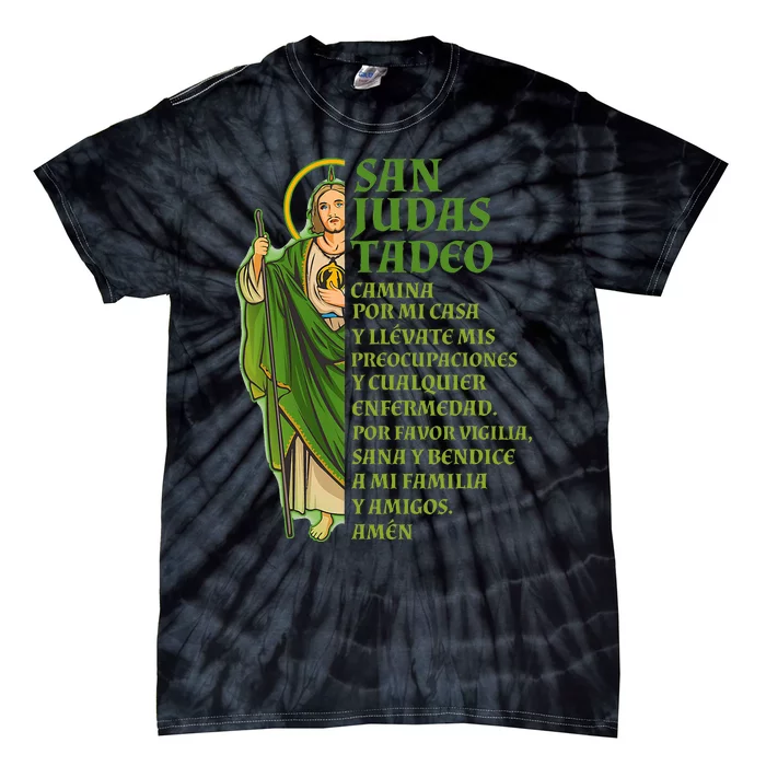 San Judas Tadeo Con OracióN Tie-Dye T-Shirt