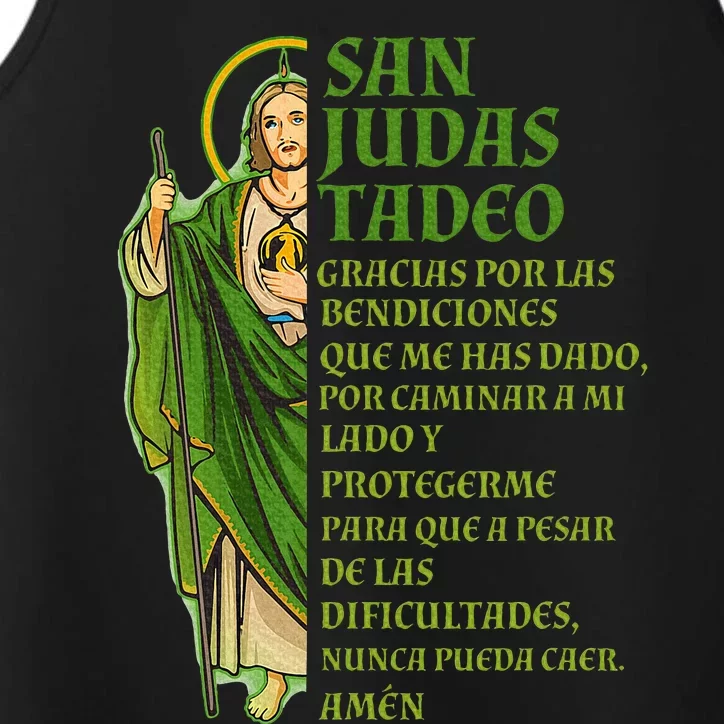 San Judas Tadeo gracias por protegerme Performance Tank