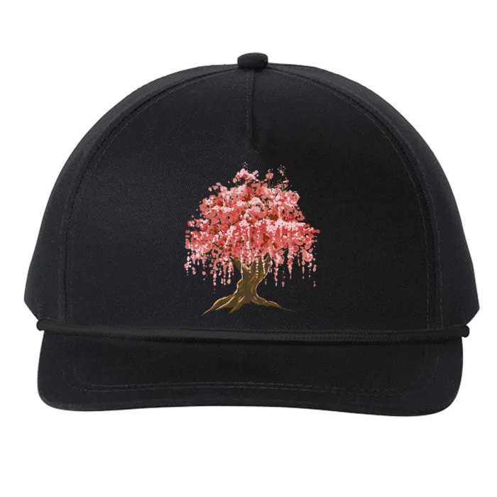 Sakura Japanese Tree Art Snapback Five-Panel Rope Hat