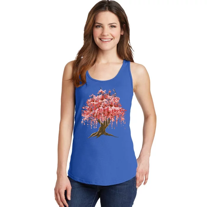 Sakura Japanese Tree Art Ladies Essential Tank