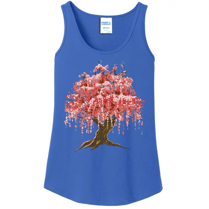 Sakura Japanese Tree Art Ladies Essential Tank