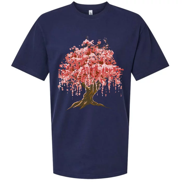 Sakura Japanese Tree Art Sueded Cloud Jersey T-Shirt