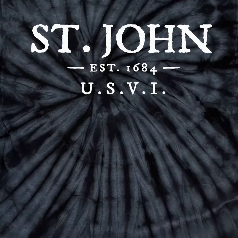 St John Usvi Throwback Letter Vacation Souvenir Tie-Dye T-Shirt