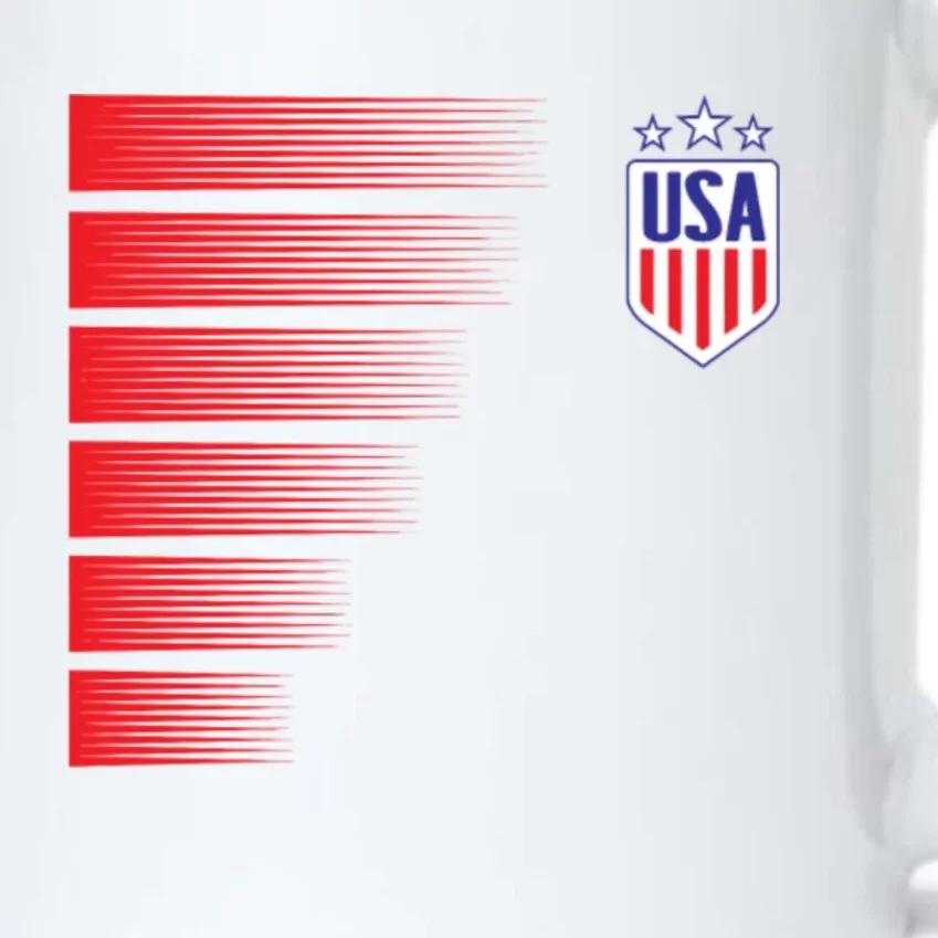 Soccer Jersey Usa Fan Flag Stars Black Color Changing Mug