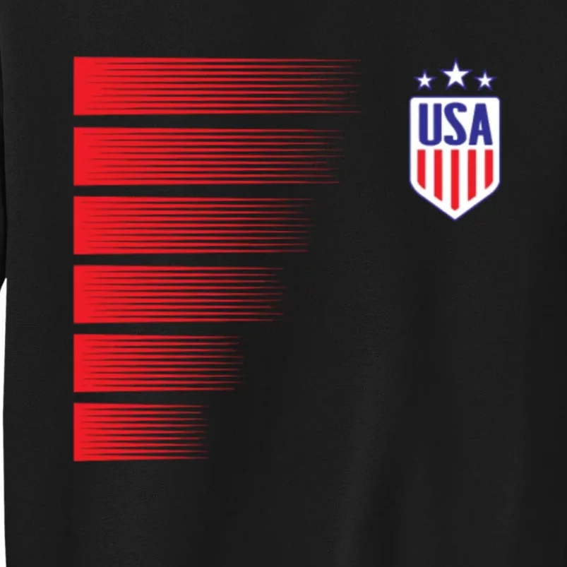 Soccer Jersey Usa Fan Flag Stars Tall Sweatshirt