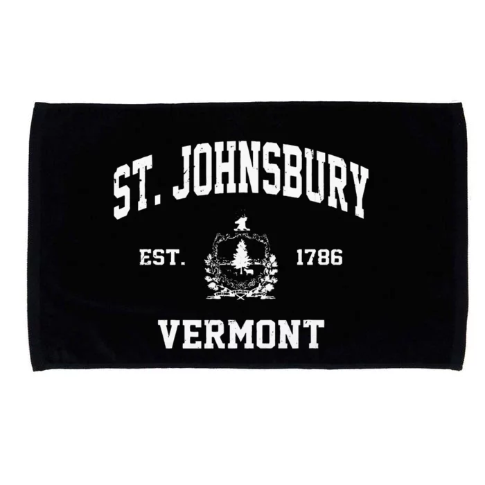 St. Johnsbury Vermont VT Vintage State Athletic Style Microfiber Hand Towel