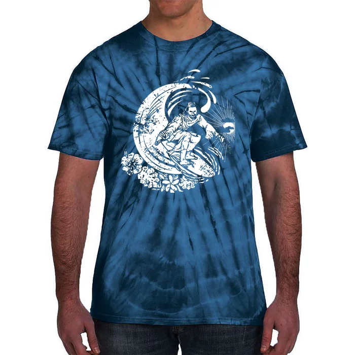 Surfing Jesus Vintage Distressed Cool Style Tie-Dye T-Shirt