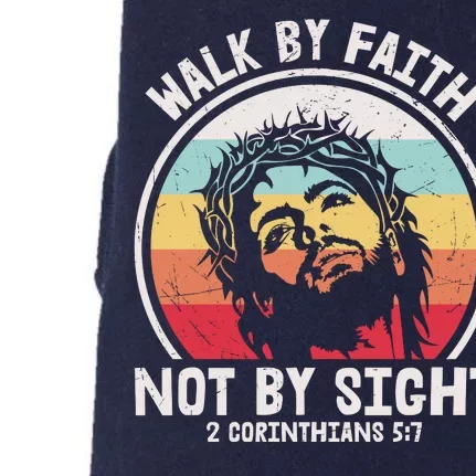 Sunset Jesus Walk By Faith Doggie 3-End Fleece Hoodie