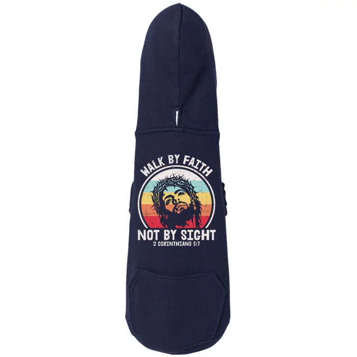 Sunset Jesus Walk By Faith Doggie 3-End Fleece Hoodie