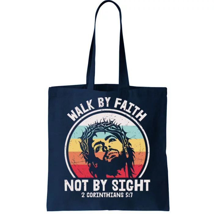 Sunset Jesus Walk By Faith Tote Bag