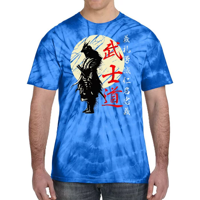 Samurai Japan Warrior Kanji Bushido Code Tie-Dye T-Shirt