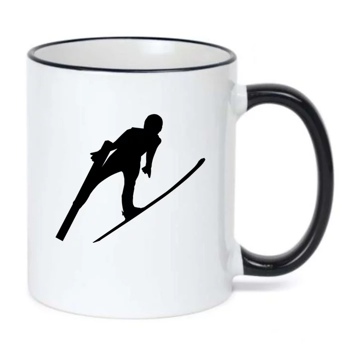 Ski Jumper Winter Sports Ski Jump Lover Ski Jumping Fan Gift Black Color Changing Mug