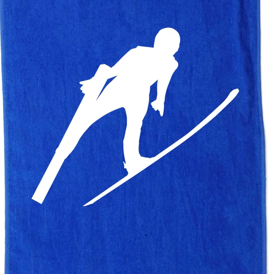 Ski Jumper Winter Sports Ski Jump Lover Ski Jumping Fan Gift Platinum Collection Golf Towel