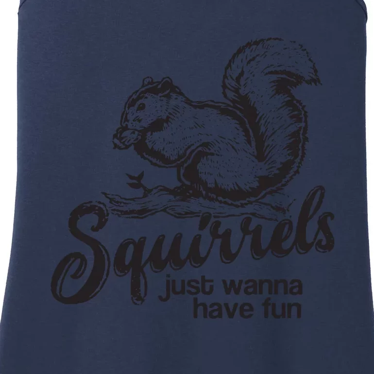 Squirrels Just Wanna Have Fun, Novelty Ladies Essential Tank